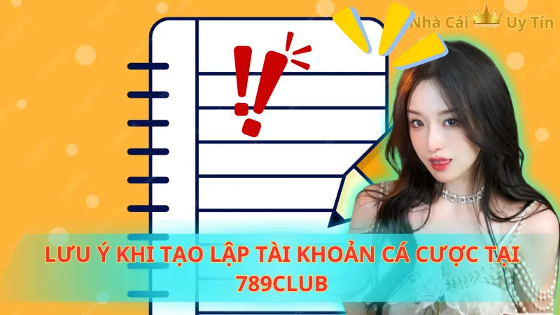 Lưu ý khi tạo lập tài khoản cá cược tại 789Club