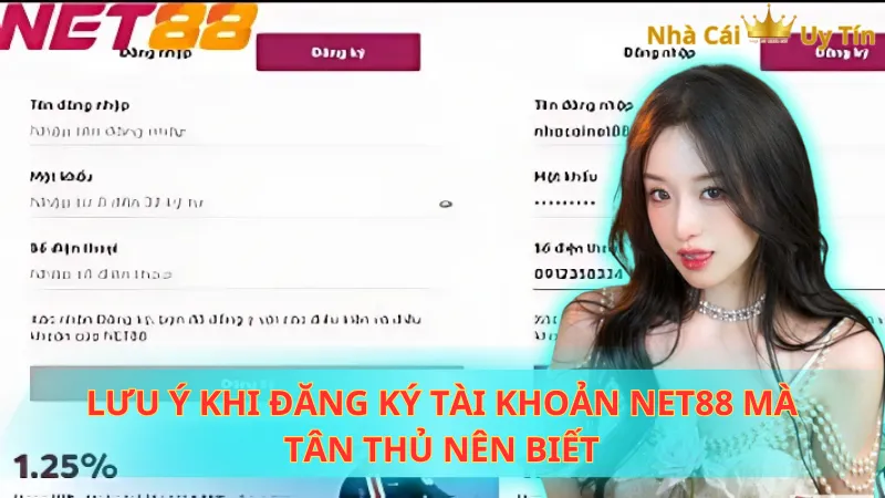 Lưu ý khi đăng ký tài khoản Net88 mà tân thủ nên biết