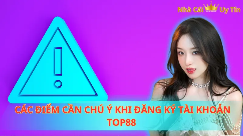 Các điểm cần chú ý khi đăng ký tài khoản Top88