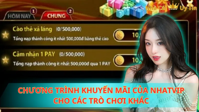 Chương trình khuyến mãi của Nhatvip cho các trò chơi khác